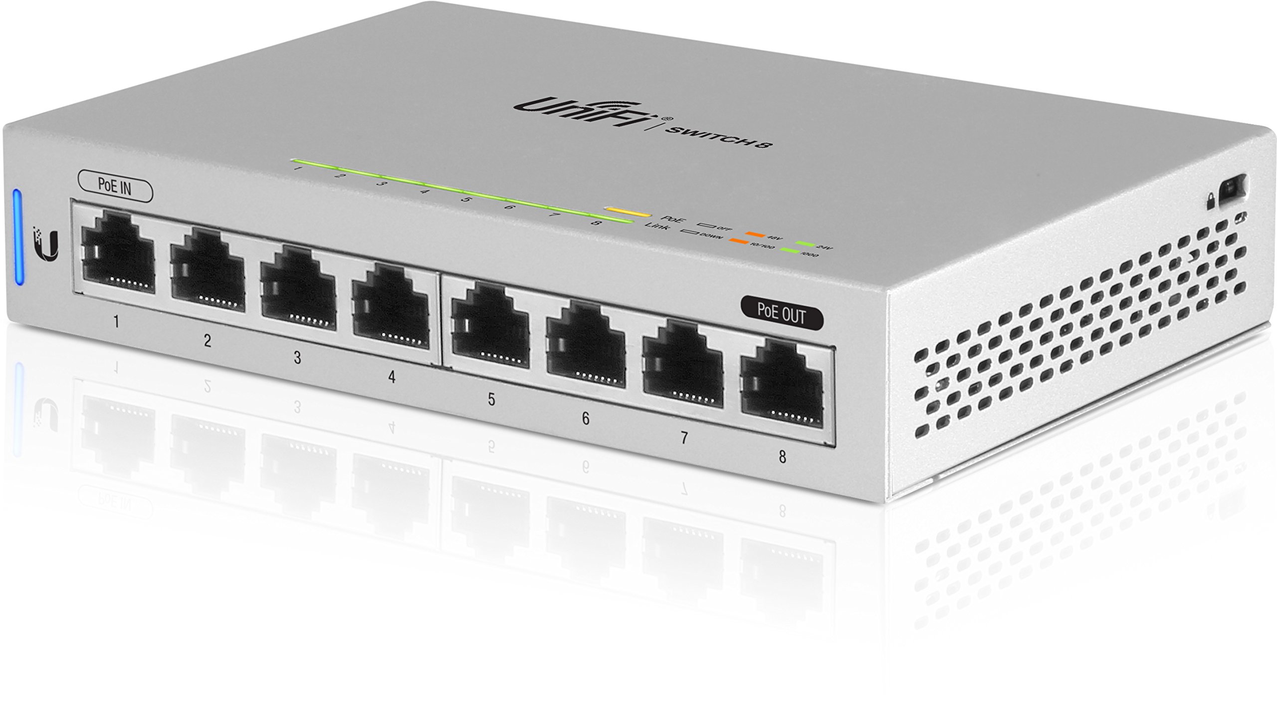 Ubiquiti UniFi US-8 PoE Powered 8 Port Managed Gigabit Switch with PoE Passthrough